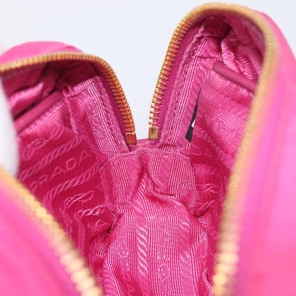 PRADA Shoulder Bag Nylon Pink Gold Auth 212510A