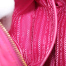 PRADA Shoulder Bag Nylon Pink Gold Auth 212510A-23