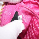 PRADA Shoulder Bag Nylon Pink Gold Auth 212510A-24