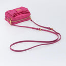 PRADA Shoulder Bag Nylon Pink Gold Auth 212510A-7