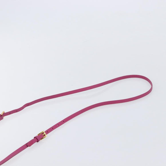 PRADA Shoulder Bag Nylon Pink Gold Auth 212510A