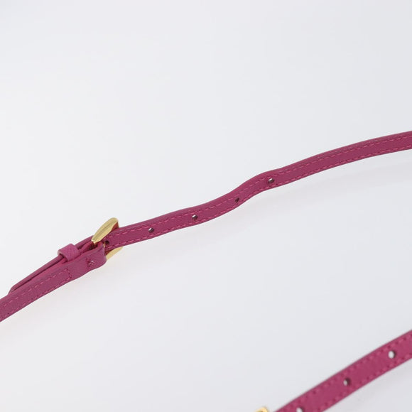 PRADA Shoulder Bag Nylon Pink Gold Auth 212510A