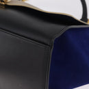 CELINE Trapeze Hand Bag Leather 2way Beige Gold Auth 212511V-13