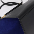 CELINE Trapeze Hand Bag Leather 2way Beige Gold Auth 212511V-14