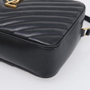 Saint Laurent Shoulder Bag Leather Black Gold Auth 212513SAM-10