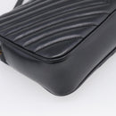 Saint Laurent Shoulder Bag Leather Black Gold Auth 212513SAM-13