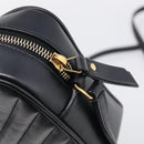 Saint Laurent Shoulder Bag Leather Black Gold Auth 212513SAM-14