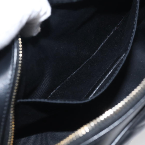 Saint Laurent Shoulder Bag Leather Black Gold Auth 212513SAM