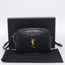 Saint Laurent Shoulder Bag Leather Black Gold Auth 212513SAM-23