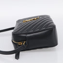 Saint Laurent Shoulder Bag Leather Black Gold Auth 212513SAM-4