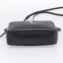 Saint Laurent Shoulder Bag Leather Black Gold Auth 212513SAM-9