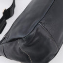 PRADA Shoulder Bag Leather Black Silver Auth 212515A-13