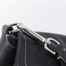 PRADA Shoulder Bag Leather Black Silver Auth 212515A-15