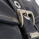 PRADA Shoulder Bag Leather Black Silver Auth 212515A-16
