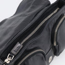 PRADA Shoulder Bag Leather Black Silver Auth 212515A-18