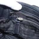 PRADA Shoulder Bag Leather Black Silver Auth 212515A-24