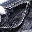 PRADA Shoulder Bag Leather Black Silver Auth 212515A-25