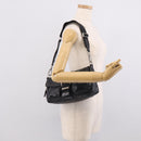 PRADA Shoulder Bag Leather Black Silver Auth 212515A-28