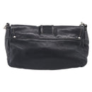 PRADA Shoulder Bag Leather Black Silver Auth 212515A-3