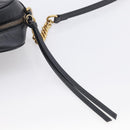 GUCCI GG Marmont Shoulder Bag Leather Black Gold 447632 Auth 212516V-12