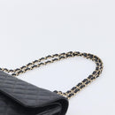 CHANEL Matelasse 25 Classic Double Flap Chain Caviar Skin Black CC Auth 212523SM-8