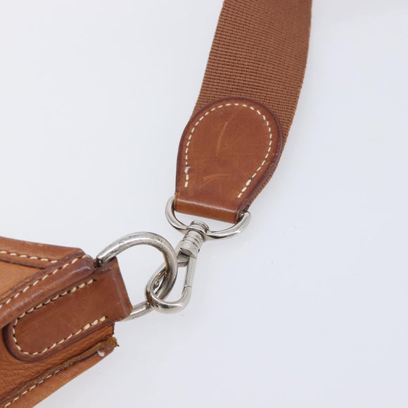 HERMES Evelyn 1PM Shoulder Bag Leather Brown Silver Auth 212524V