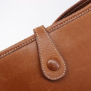 HERMES Evelyn 1PM Shoulder Bag Leather Brown Silver Auth 212524V-16
