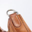 HERMES Evelyn 1PM Shoulder Bag Leather Brown Silver Auth 212524V-17