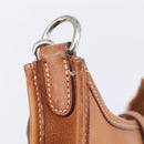 HERMES Evelyn 1PM Shoulder Bag Leather Brown Silver Auth 212524V-18