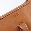 HERMES Evelyn 1PM Shoulder Bag Leather Brown Silver Auth 212524V-20