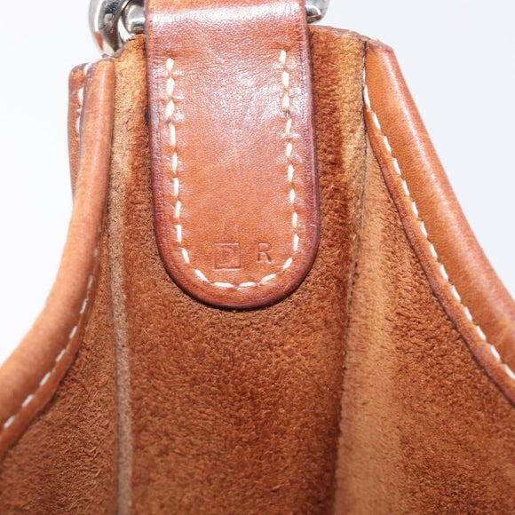 HERMES Evelyn 1PM Shoulder Bag Leather Brown Silver Auth 212524V