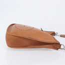 HERMES Evelyn 1PM Shoulder Bag Leather Brown Silver Auth 212524V-4