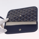 Goyard Herringbone Saint Louis PM Tote Bag PVC Navy Silver Auth 212528SAV-22