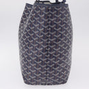 Goyard Herringbone Saint Louis PM Tote Bag PVC Navy Silver Auth 212528SAV-5