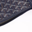 Goyard Herringbone Saint Louis PM Tote Bag PVC Navy Silver Auth 212528SAV-7
