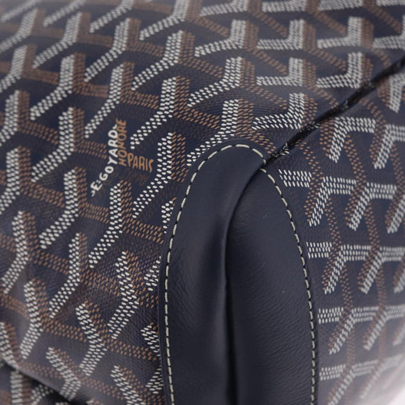 Goyard Herringbone Artois MM Tote Bag PVC Leather Navy Auth 212529SM