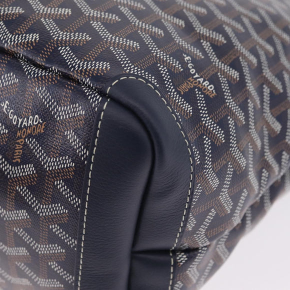 Goyard Herringbone Artois MM Tote Bag PVC Leather Navy Auth 212529SM