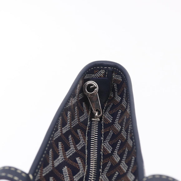 Goyard Herringbone Artois MM Tote Bag PVC Leather Navy Auth 212529SM