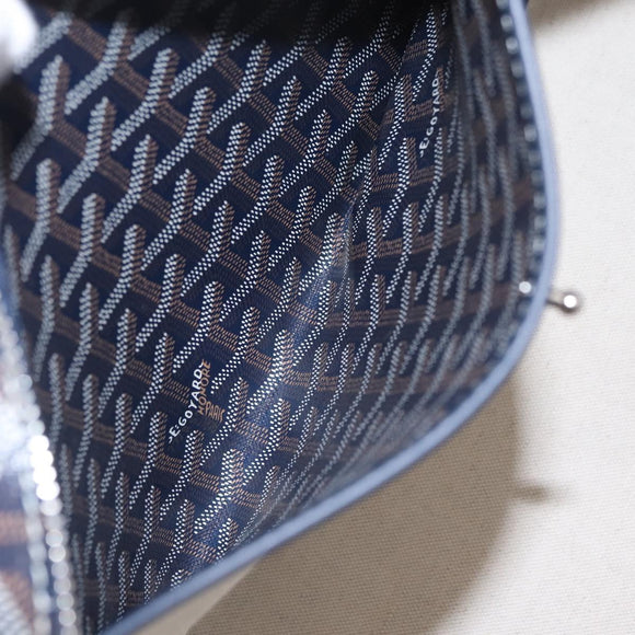 Goyard Herringbone Artois MM Tote Bag PVC Leather Navy Auth 212529SM