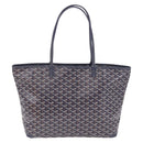 Goyard Herringbone Artois MM Tote Bag PVC Leather Navy Auth 212529SM-3