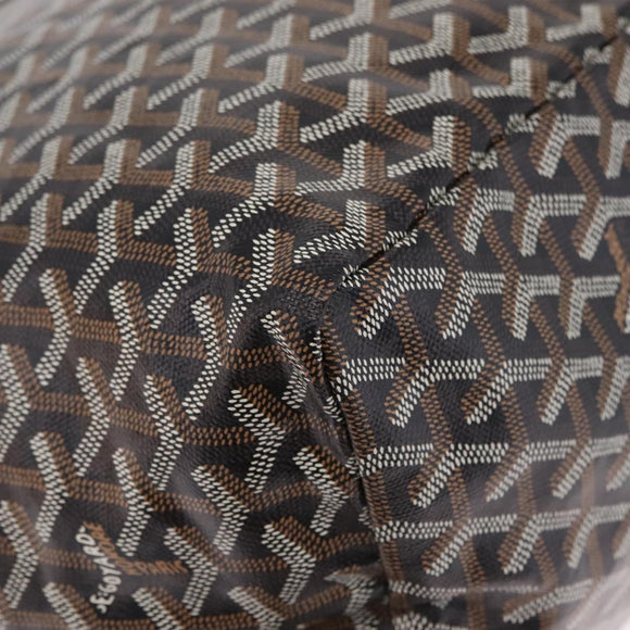 Goyard Herringbone Saint Louis GM Tote Bag PVC Black Auth 212530SM