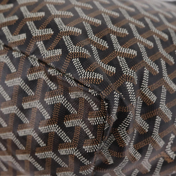 Goyard Herringbone Saint Louis GM Tote Bag PVC Black Auth 212530SM