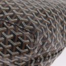 Goyard Herringbone Saint Louis GM Tote Bag PVC Black Auth 212530SM-13