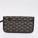Goyard Herringbone Saint Louis GM Tote Bag PVC Black Auth 212530SM-18