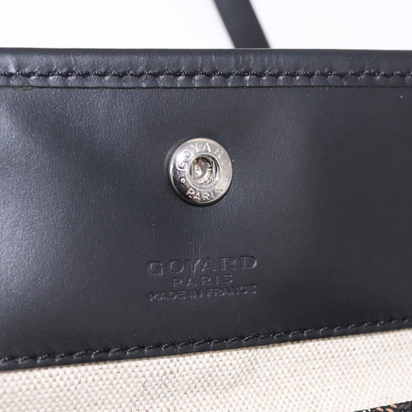 Goyard Herringbone Saint Louis GM Tote Bag PVC Black Auth 212530SM
