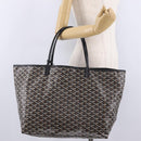 Goyard Herringbone Saint Louis GM Tote Bag PVC Black Auth 212530SM-23