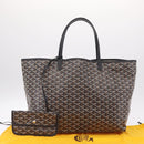 Goyard Herringbone Saint Louis GM Tote Bag PVC Black Auth 212530SM-24