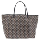 Goyard Herringbone Saint Louis GM Tote Bag PVC Black Auth 212530SM-3