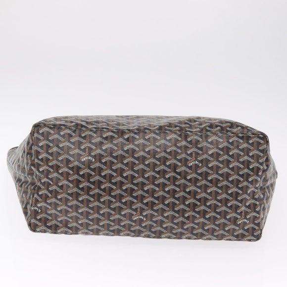 Goyard Herringbone Saint Louis GM Tote Bag PVC Black Auth 212530SM