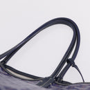 Goyard Herringbone Saint Louis PM Tote Bag PVC Blue Silver Auth 212531SAV-12